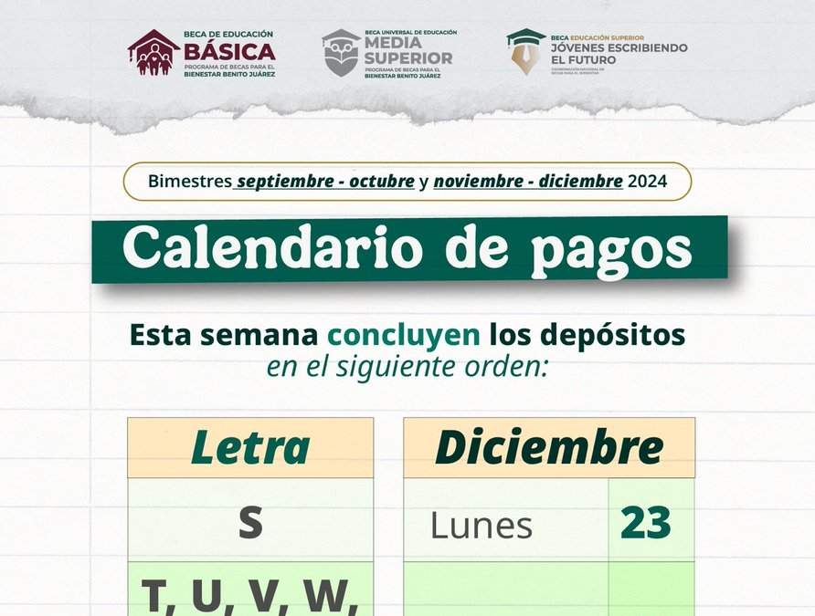 Calendario de pagos