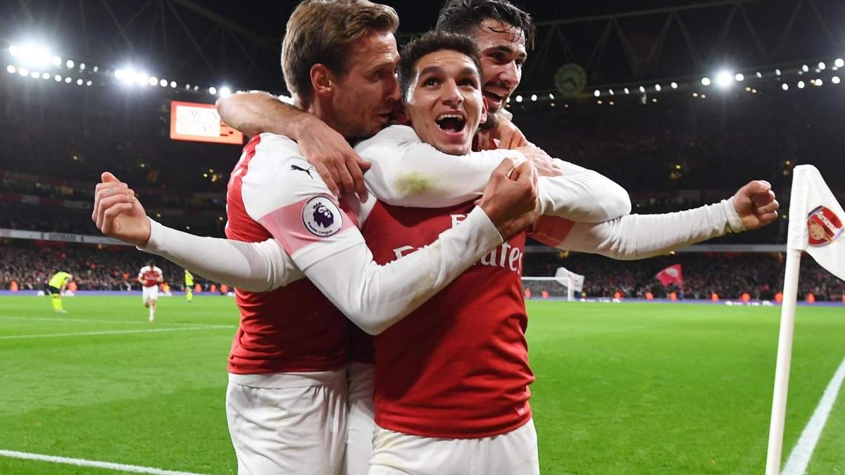 Lucas Torreira, en el centro del festejo. Fuente (Instagram)