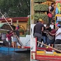 Se desata pelea campal en las trajineras de Xochimilco (Videos)