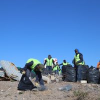 Más de 70 agentes municipales juntaron residuos que fueron arrojados en la meseta de Neuquén