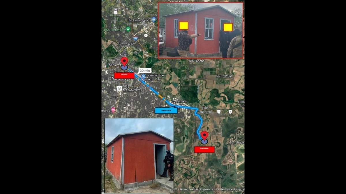Lugar conocido como "La lagunota" en el ejido el Tecolote, en Matamoros, donde fueron rescatados los cuatro estadunidenses