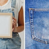 DIY fácil: cómo aprovechar un jean viejo y un portarretrato sin uso en una pieza decorativa con estilo rústico