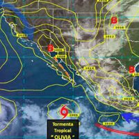 Conagua reporta que la tormenta tropical Olivia se ubica al sur de Baja California