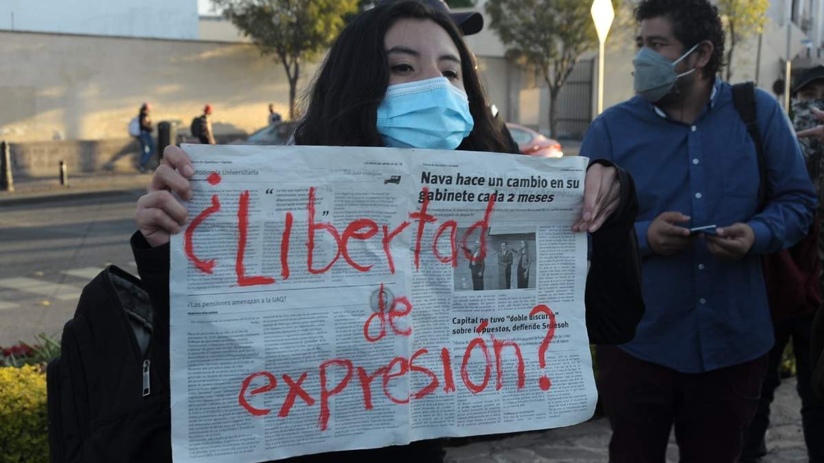 Una protesta para condenar las amenazas y asesinatos contra periodistas