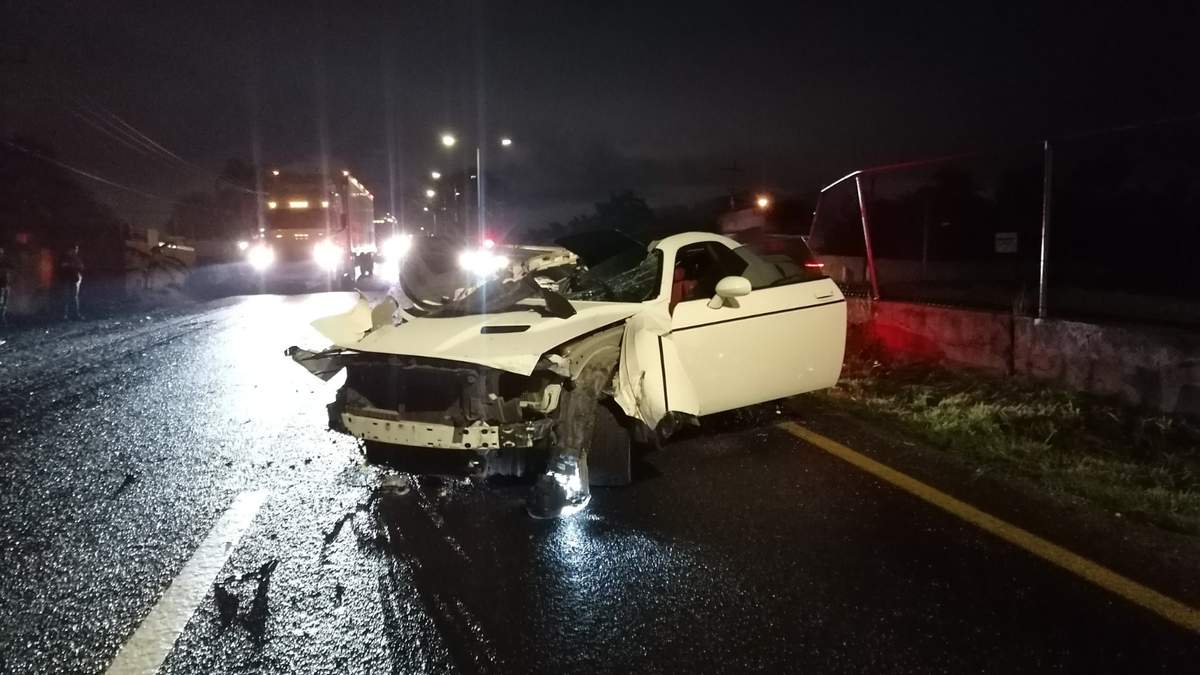 El auto de julo del exfutbolista fue chocado