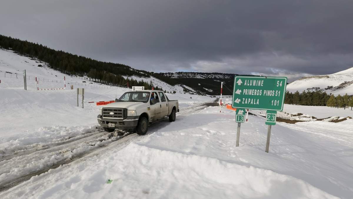 Rutas con nieve. Fuente: (Twitter)