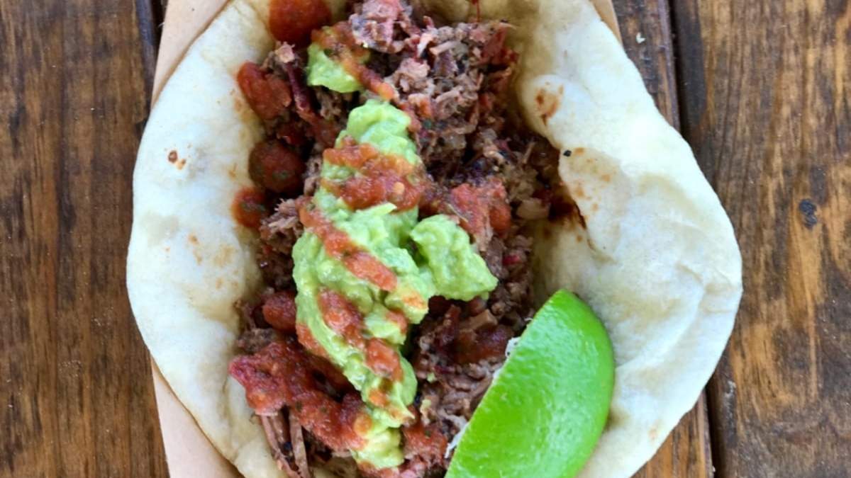 Un taco de Valentina’s Tex Mex BBQ, que según TasteAtlas, son los mejores del mundo