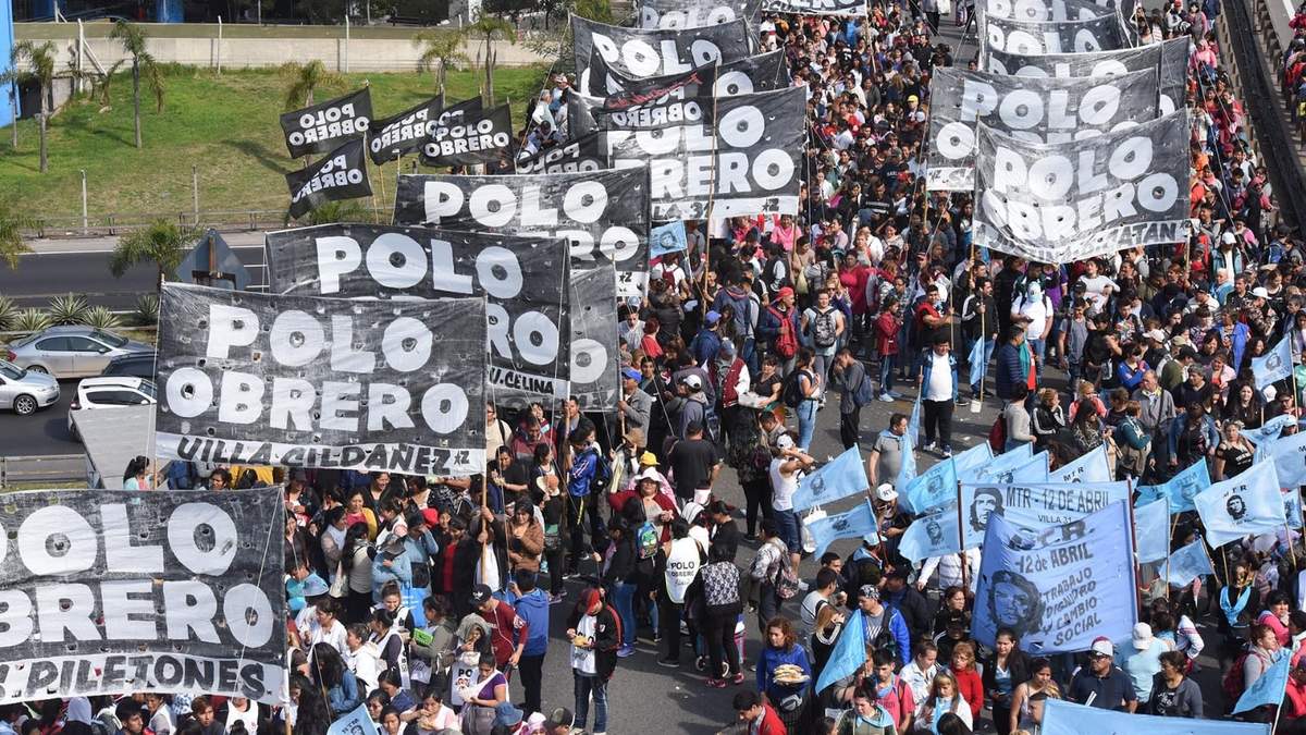 Marcha del Polo Obrero. Fuente: (Twitter)