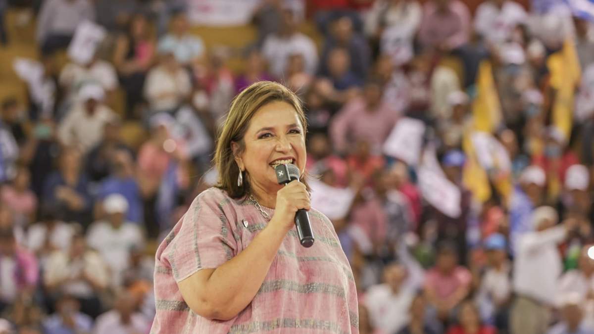 La candidata de la coalisión "Fuerza y corazón por México", Xóchitl Gálvez