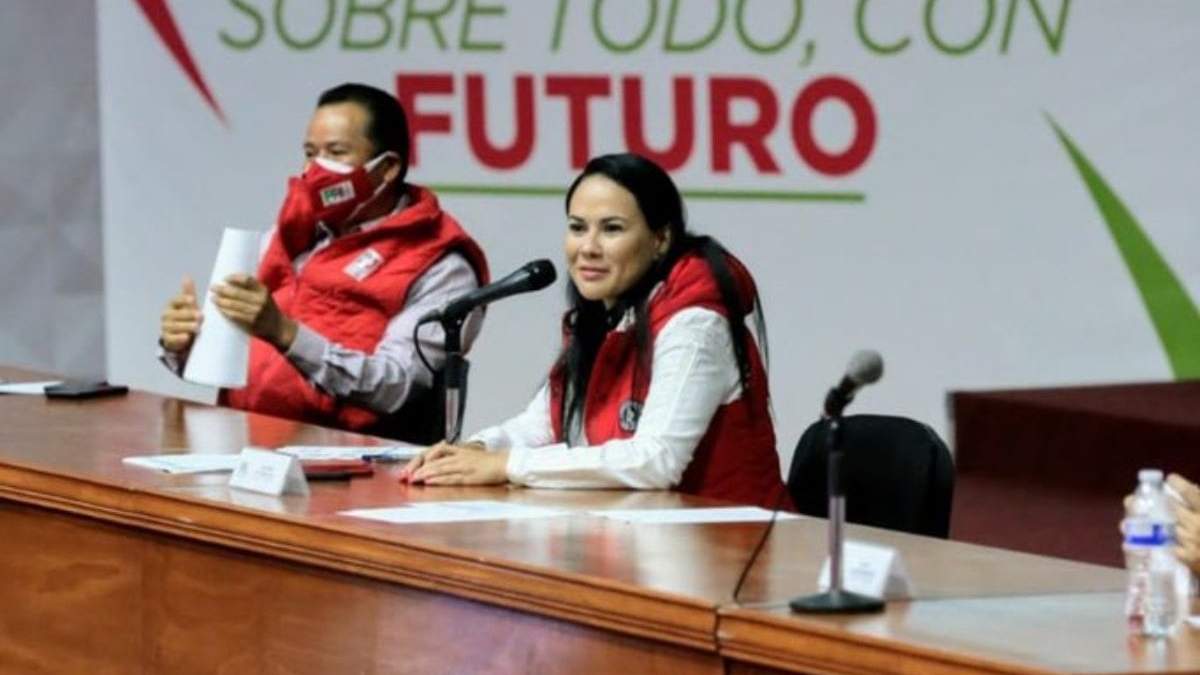La presidenta estatal del PRI, Alejandra del Moral