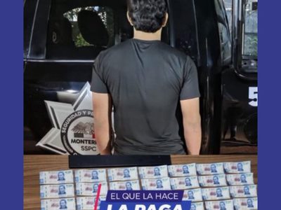 Menor de edad es detenido por orinar en la vía pública; le hallan 24 mil pesos falsos