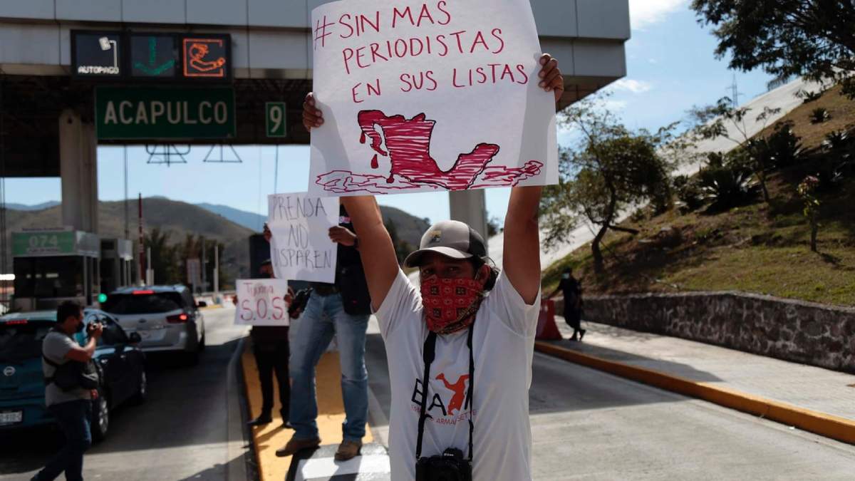Protesta de periodistas en México