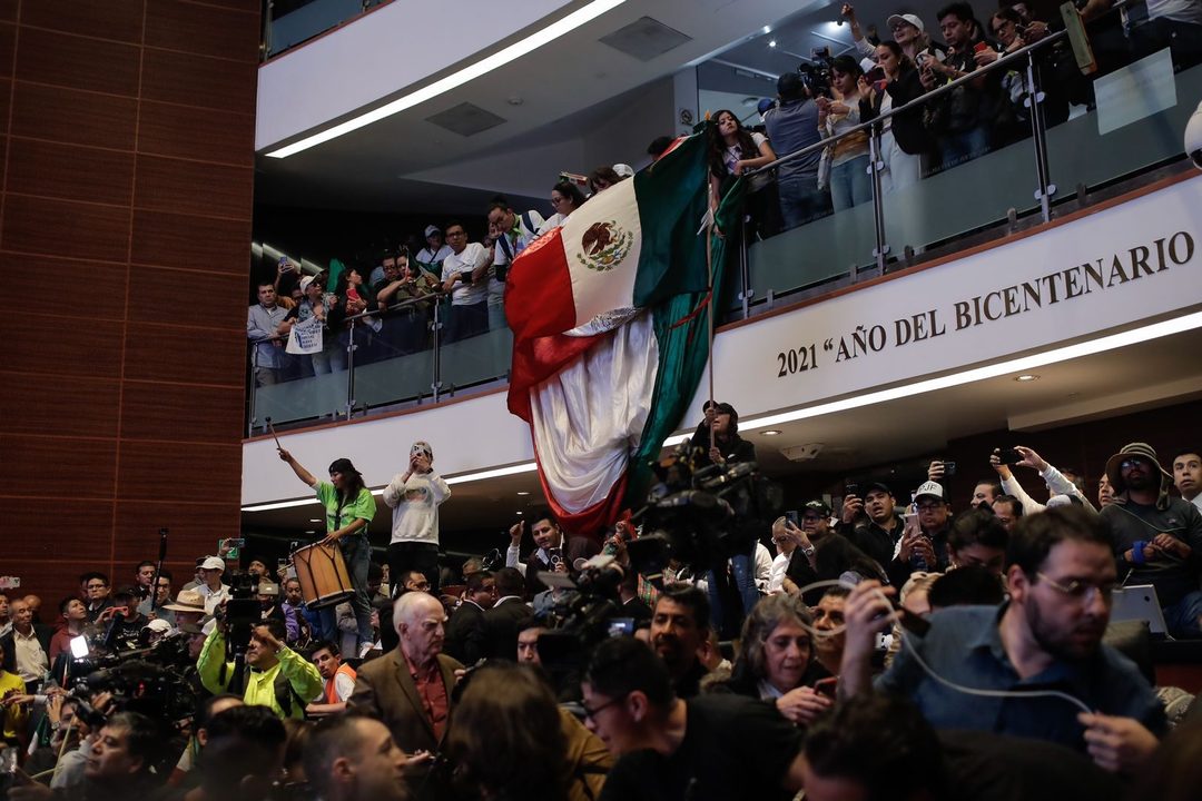 Caos en el Senado Foto Montserrat López