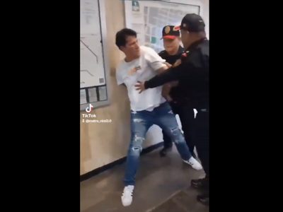 Policía de la CDMX golpea a un hombre esposado en el Metro Guerrero (Video)
