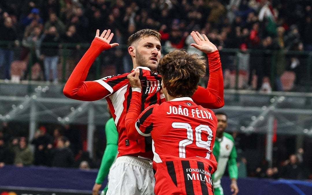 Feyenoord eliminó al Milan de la Champions League pese al gol de Santiago Gimenez
