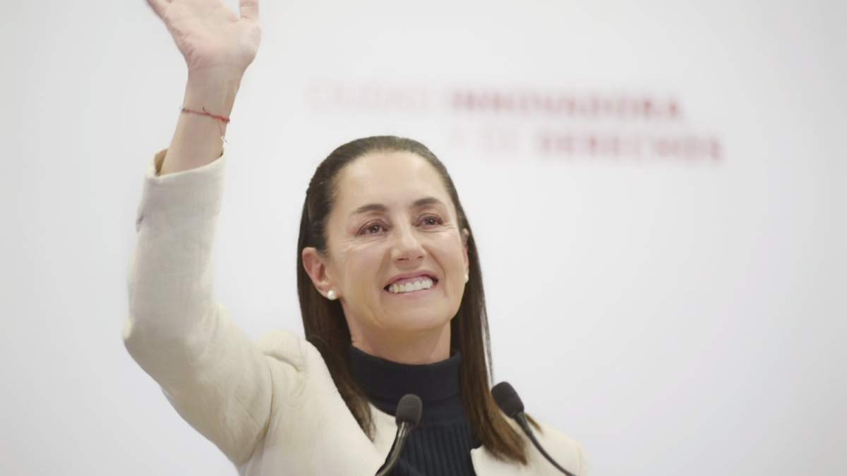 Claudia Sheinbaum, jefa de gobierno de la CDMX, en videoconferencia con Cd. Obregón, Sonora, el 22 de enero de 2023