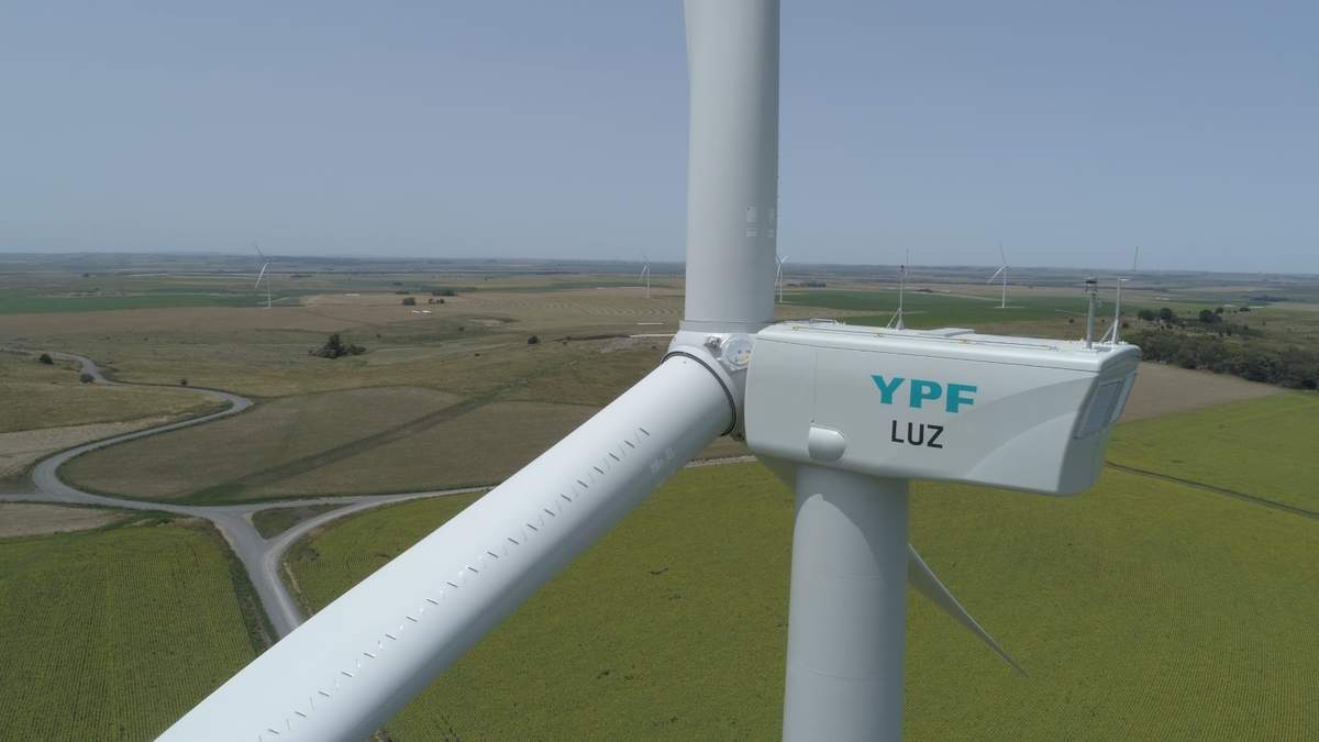 Turbina de energía eólica de YPF Luz. Fuente: (Twitter)