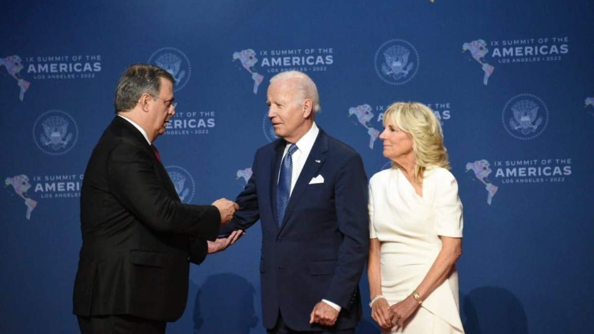 Marcelo Ebrard, Joe Biden y Jill Biden