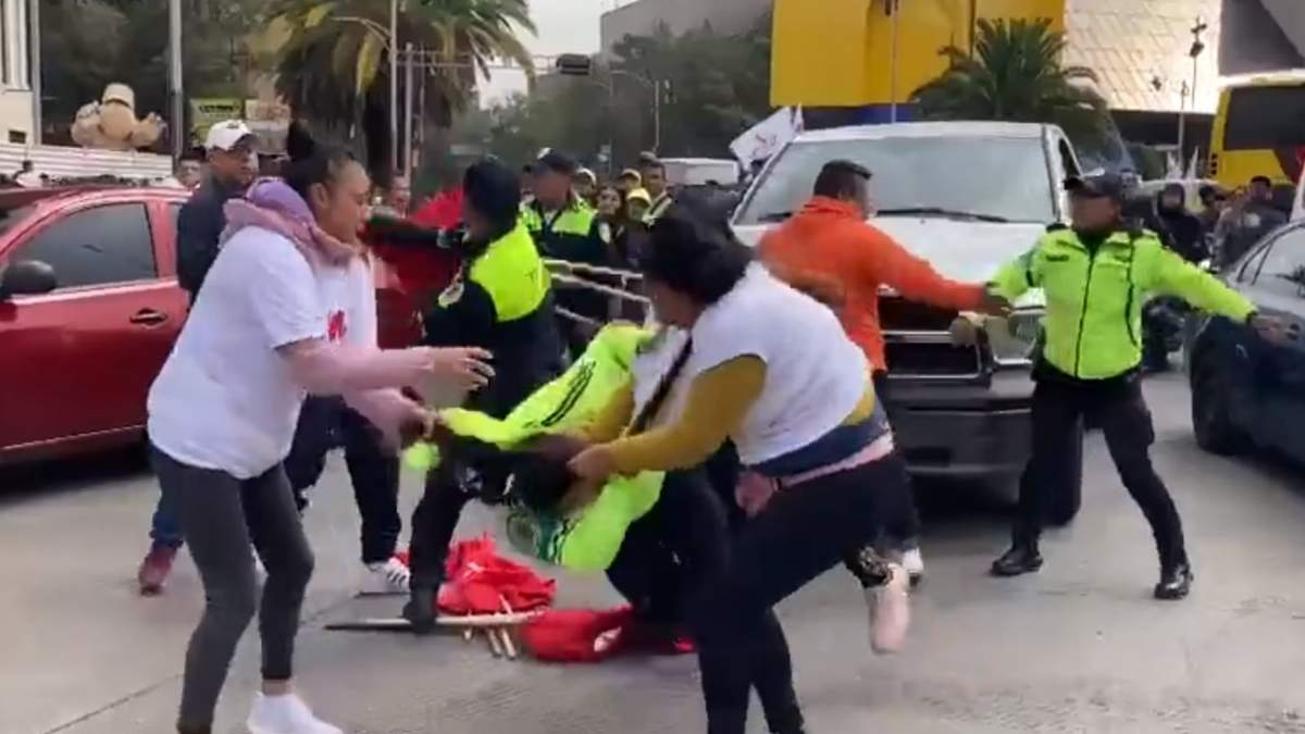 La agresión contra policías de Tránsito en Paseo de la Reforma