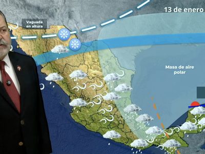 Martes gélido por frente frío 27 y masa de aire polar; lluvias torrenciales en estas entidades