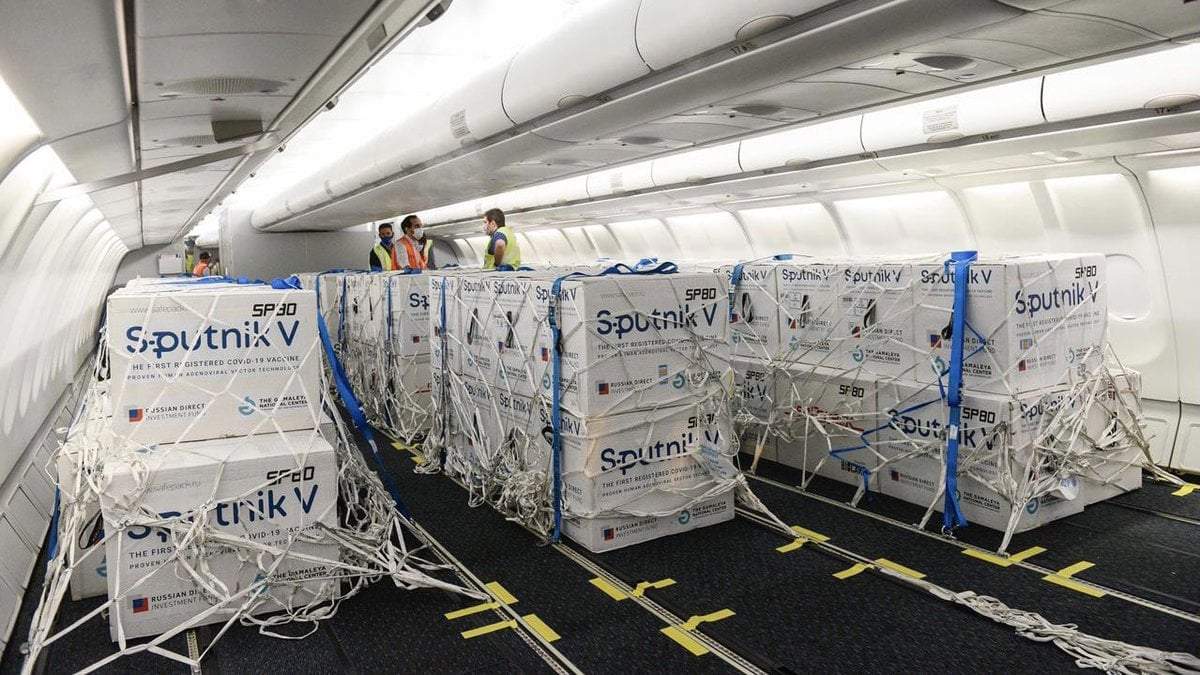 Arribaron más Sputnik V al país. Fuente: (Twitter)