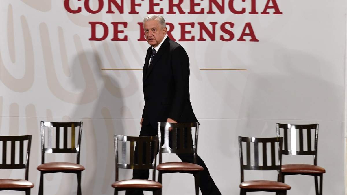 El presidente durante una de sus conferencia en la mañana