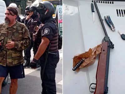 Detienen a un hombre armado con un rifle que quería matar a Cristina Kirchner