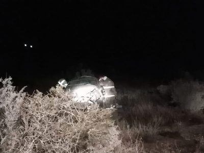 Rutas letales: falleció una persona en un autovuelco en inmediaciones a Barda del Medio