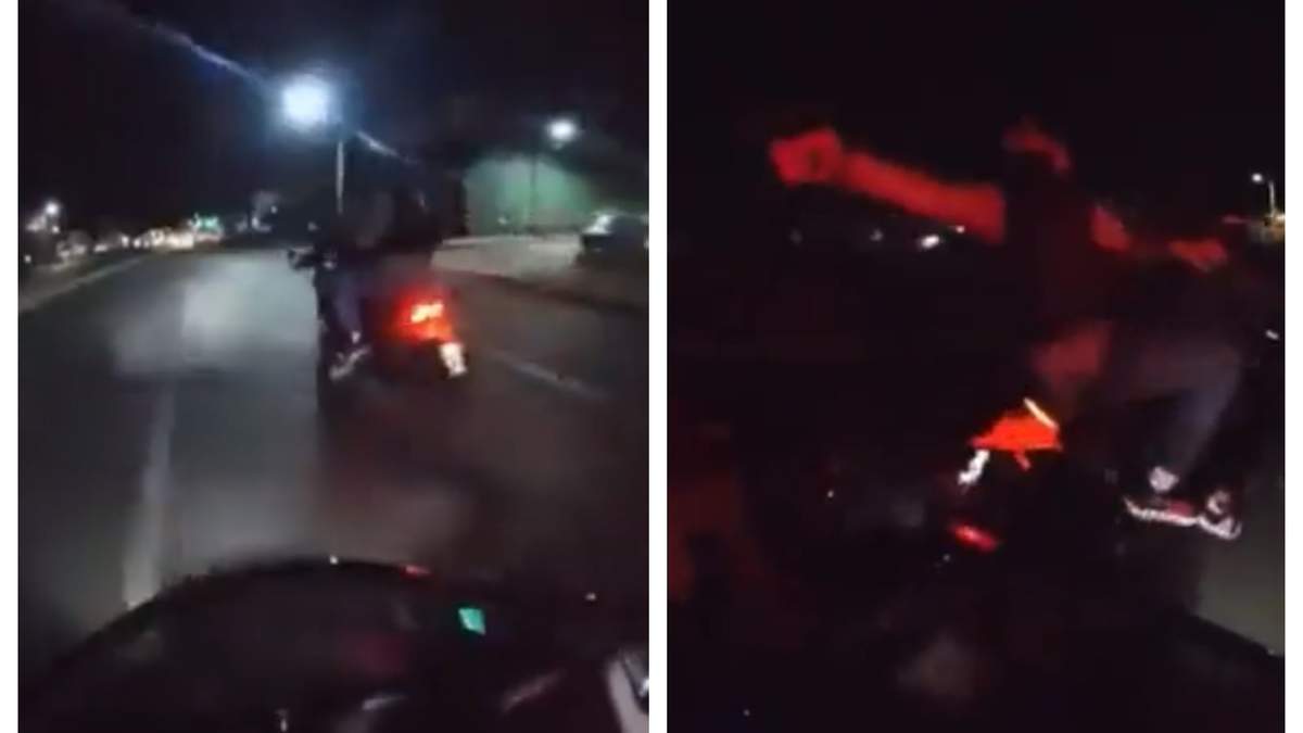 Los asaltantes le dispararon tres veces al motociclista