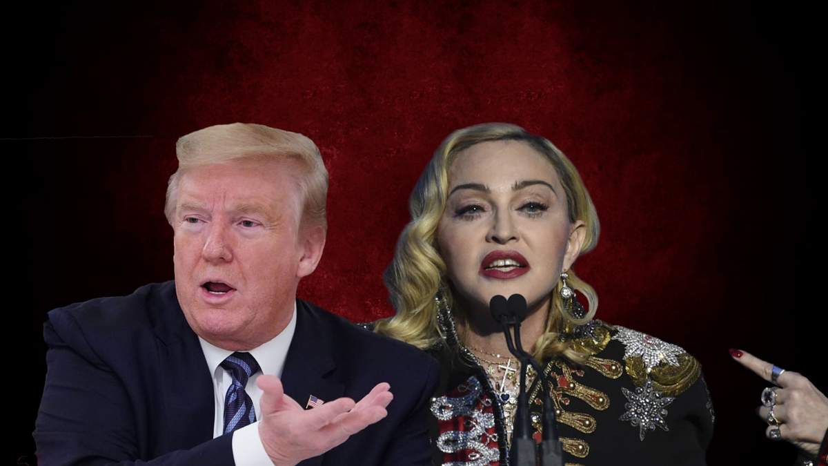 Madonna y Donald Trump. Fuente: (Minuto Neuquén)