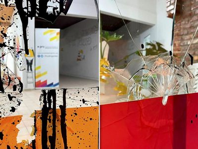 Destrozos contra un local partidario de Cambiemos en Chubut