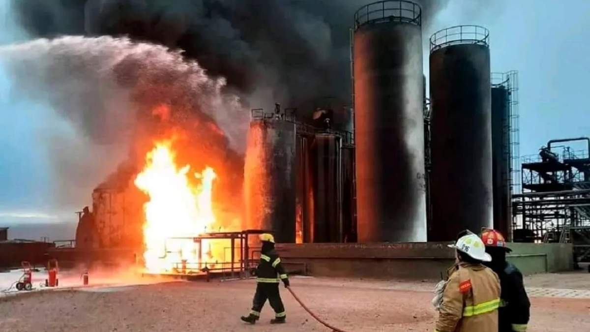 Explosión de la Refinería NAO. Fuente: (X)