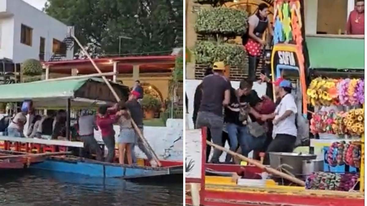 Riña en las trajineras