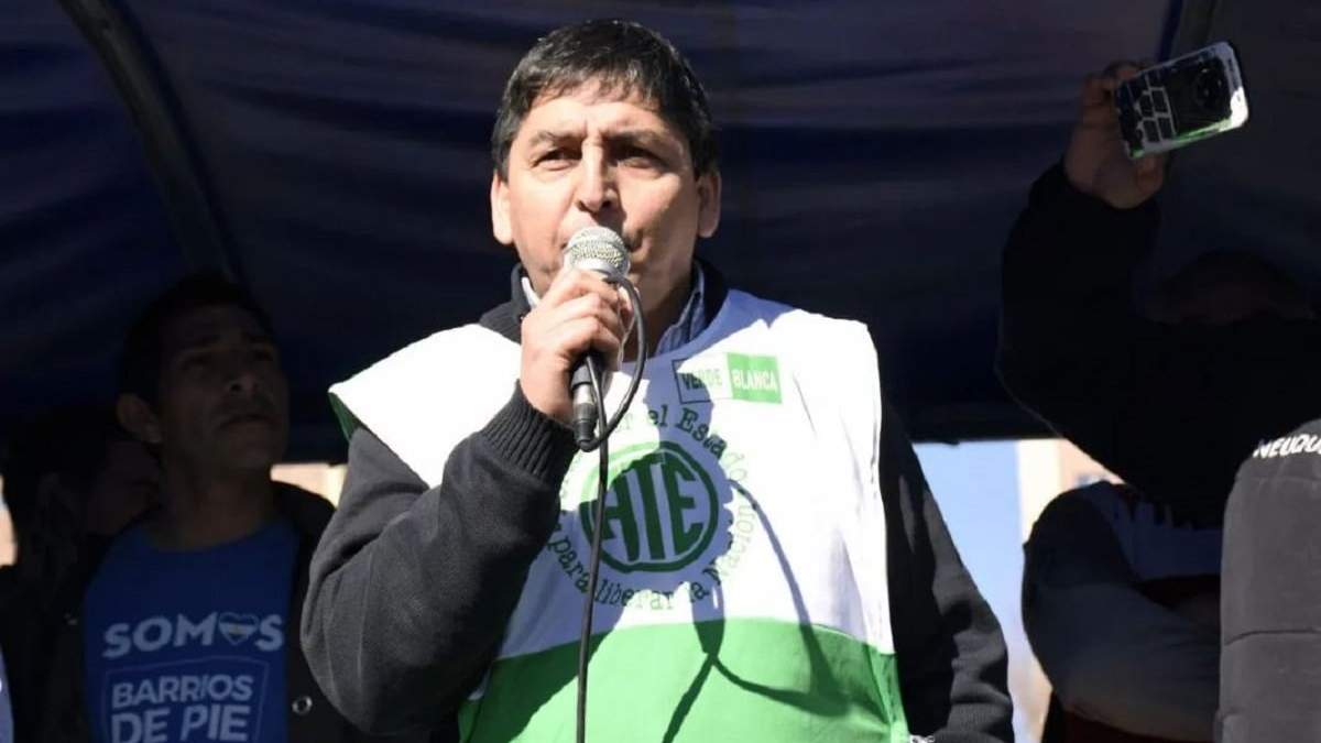 Carlos Quintriqueo, referente de ATE de Neuquén. Fuente: (Diario RN)