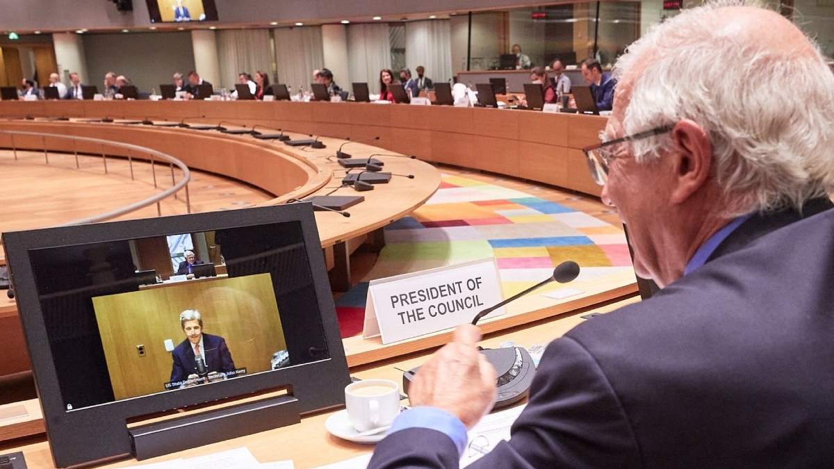 El Alto Representante de la UE para Política Exterior, Josep Borrell, tras la reunión del Consejo de Asuntos Exteriores