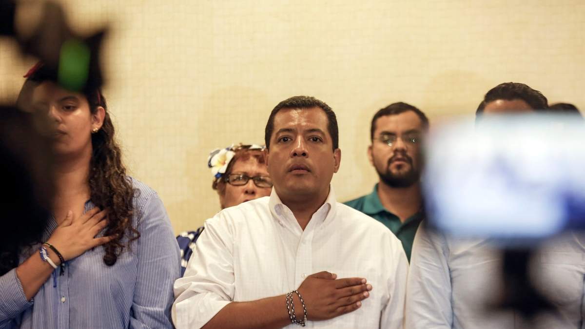 Imagen de archivo de Félix Maradiaga, precandidato presidencial en Nicaragua detenido este martes