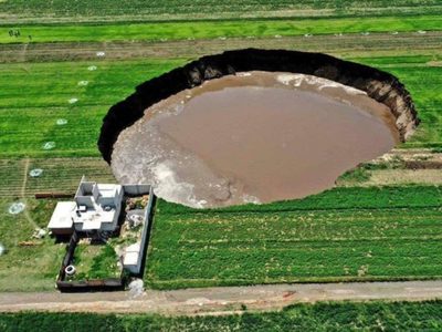Ampliarán diámetro de resguardo del socavón formado en el municipio Juan C. Bonilla, Puebla