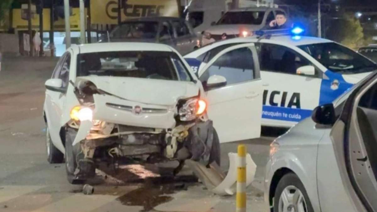 Un policía herido en un choque en Neuquén. Fuente: (Noticias 7)