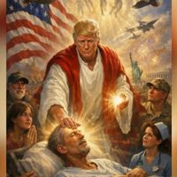 Trump eliminó la imagen que publicó en la red social Truth en la que aparece como Jesucristo