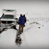 Río Negro: impactante rescate de una embarazada en medio de la nieve