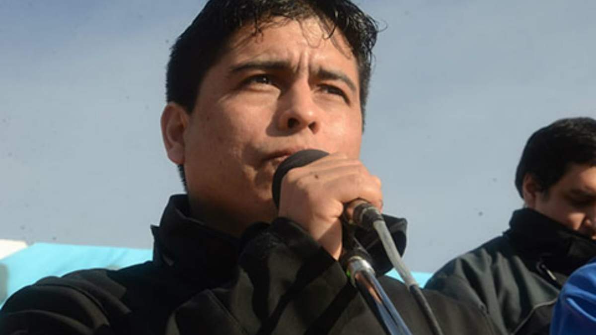 Claudio Vidal, titular del Sindicato de Petroleros de Santa Cruz. Fuente: (Twitter)