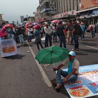 Con plantón indefinido, maestros de la CNTE exigen a Segob mesa de diálogo