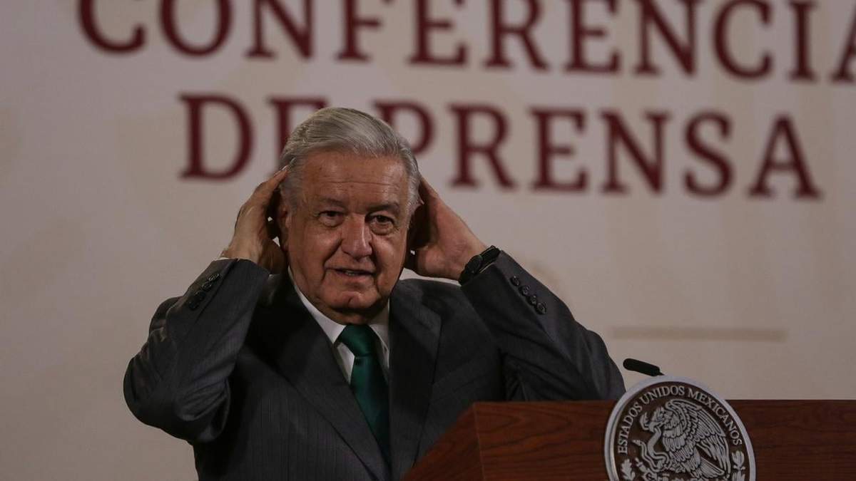 El mandatario durante la conferencia de prensa de este lunes en Palacio Nacional