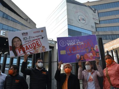 "Le tomamos la palabra presidente", dice MC y denuncia a candidatos de Morena que ofrecen tarjetas