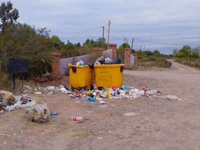 Basura desparramada: vecinos de Luján y de Ciudad piden más contenedores de basura