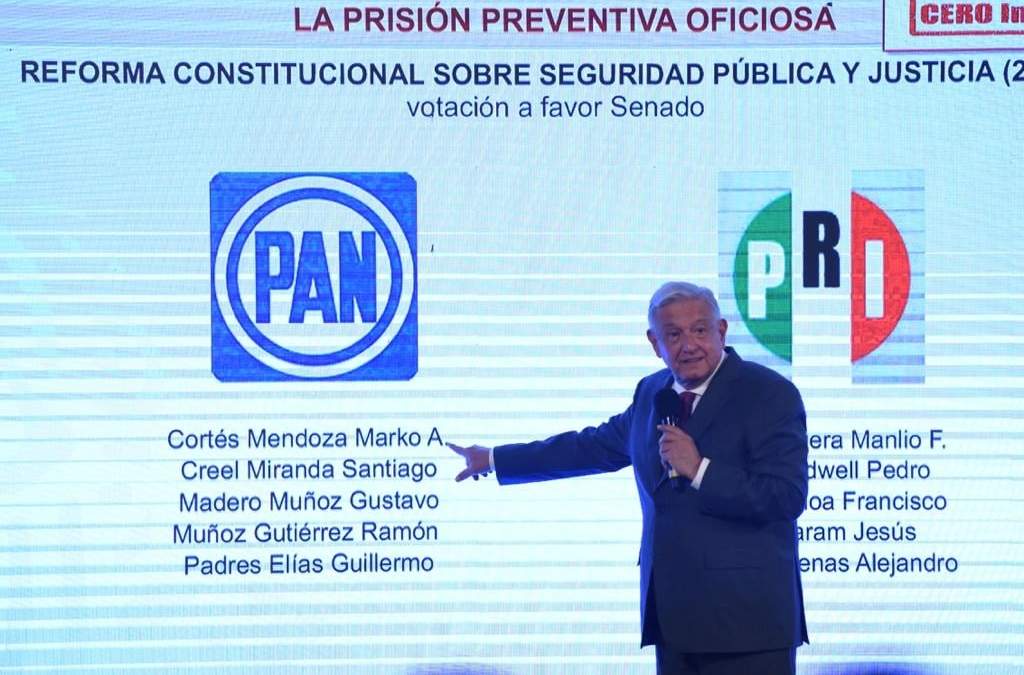 Exhibe la votación de 2008 sobre prisión preventiva oficiosa