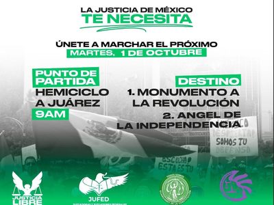 PJF protestará contra reforma judicial mientras Claudia Sheinbaum se convierte en presidenta