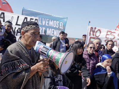 Nuevas protestas contra el fracking bajo el lago Mari Menuco