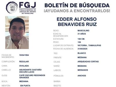 Familiares de joven desaparecido en un río de Tamaulipas exigen transparencia en su búsqueda