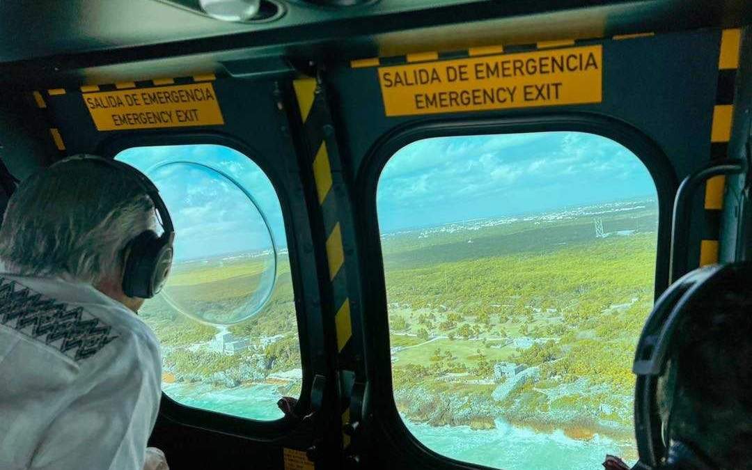 López Obrador supervisó las obras del Tren Maya